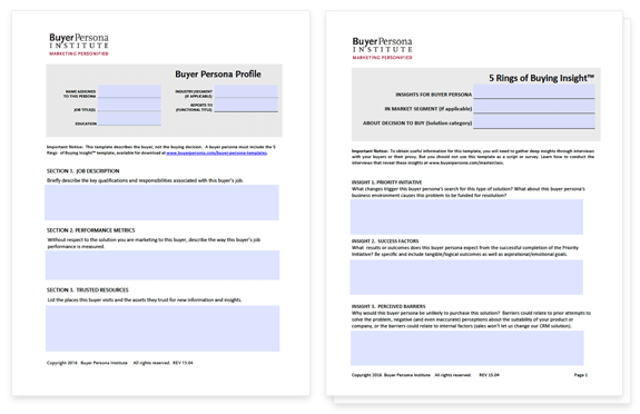 Buyer Personas Templates